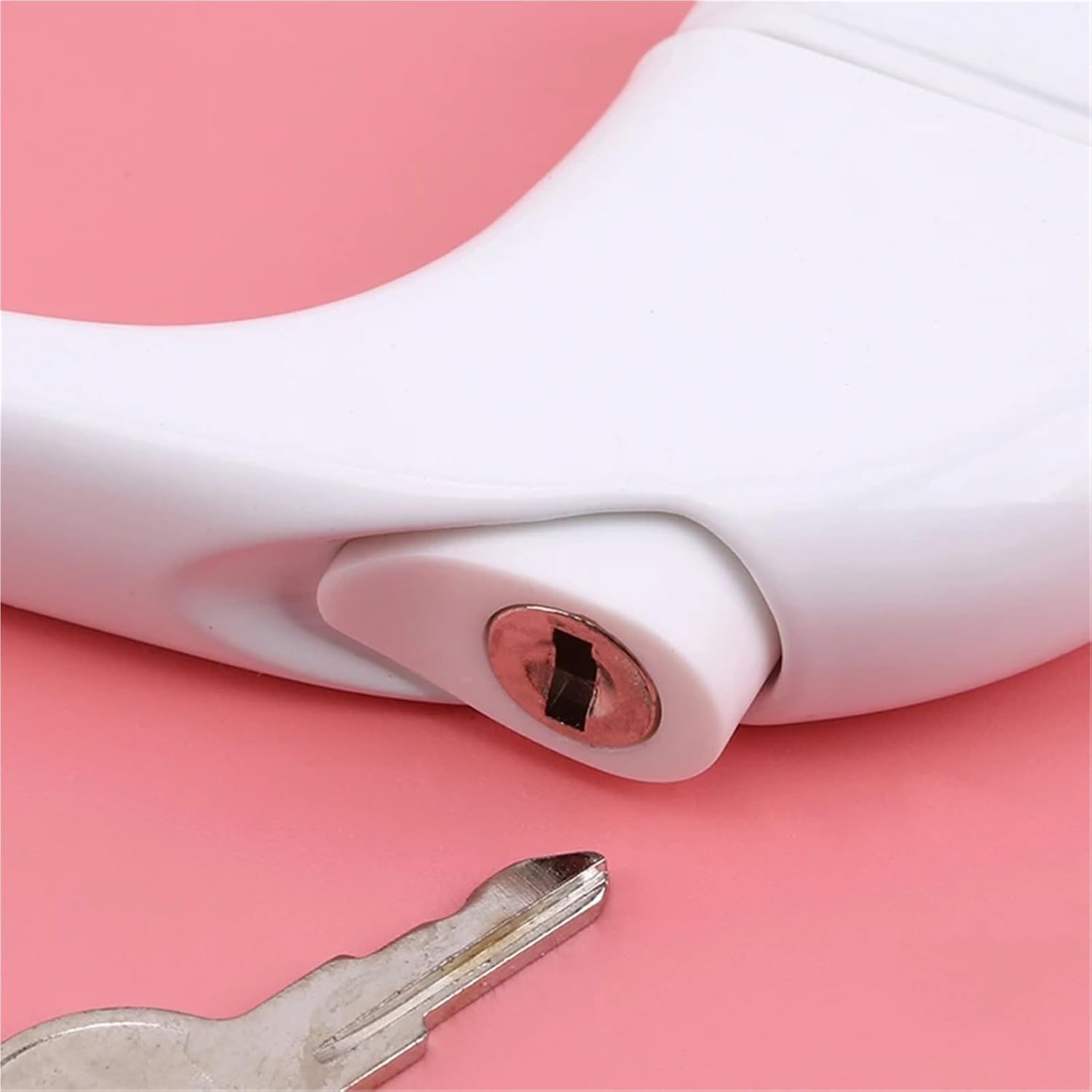 2PCS White Aluminum Alloy Window Handle with Locks Universal Door Key Locking for Double for Bedrooms,Offices