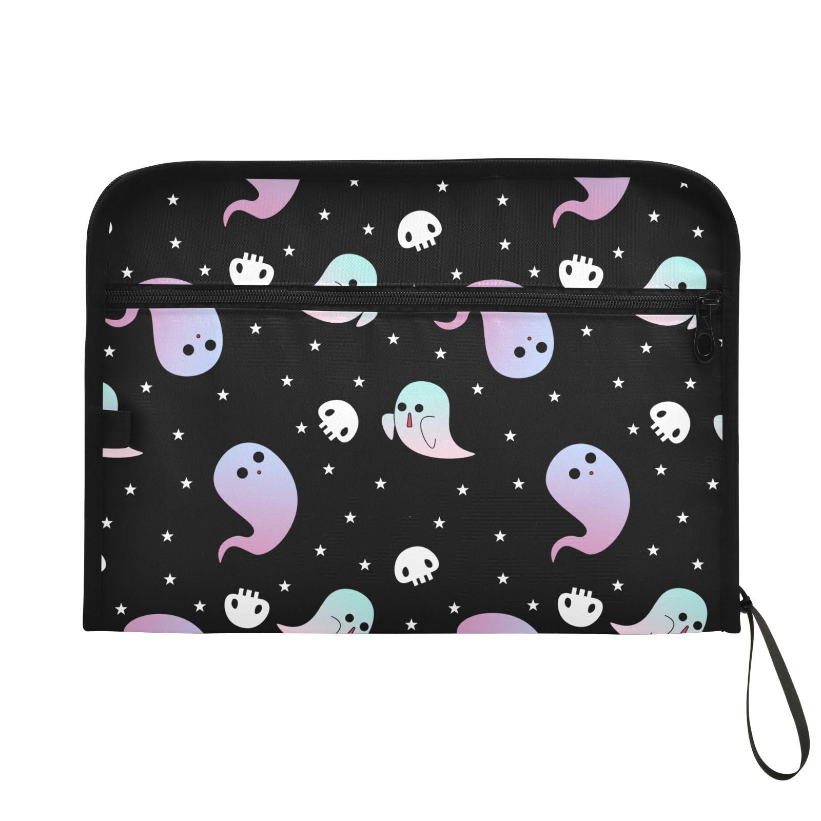 A4 Dokumentenmappe Mit 13 Tasche Dokument Organizer Klassifizierungsordner Wasserfeste Seitlich ReißVerschluss Ordner FäChermappe Halloween-Gespenst-Muster