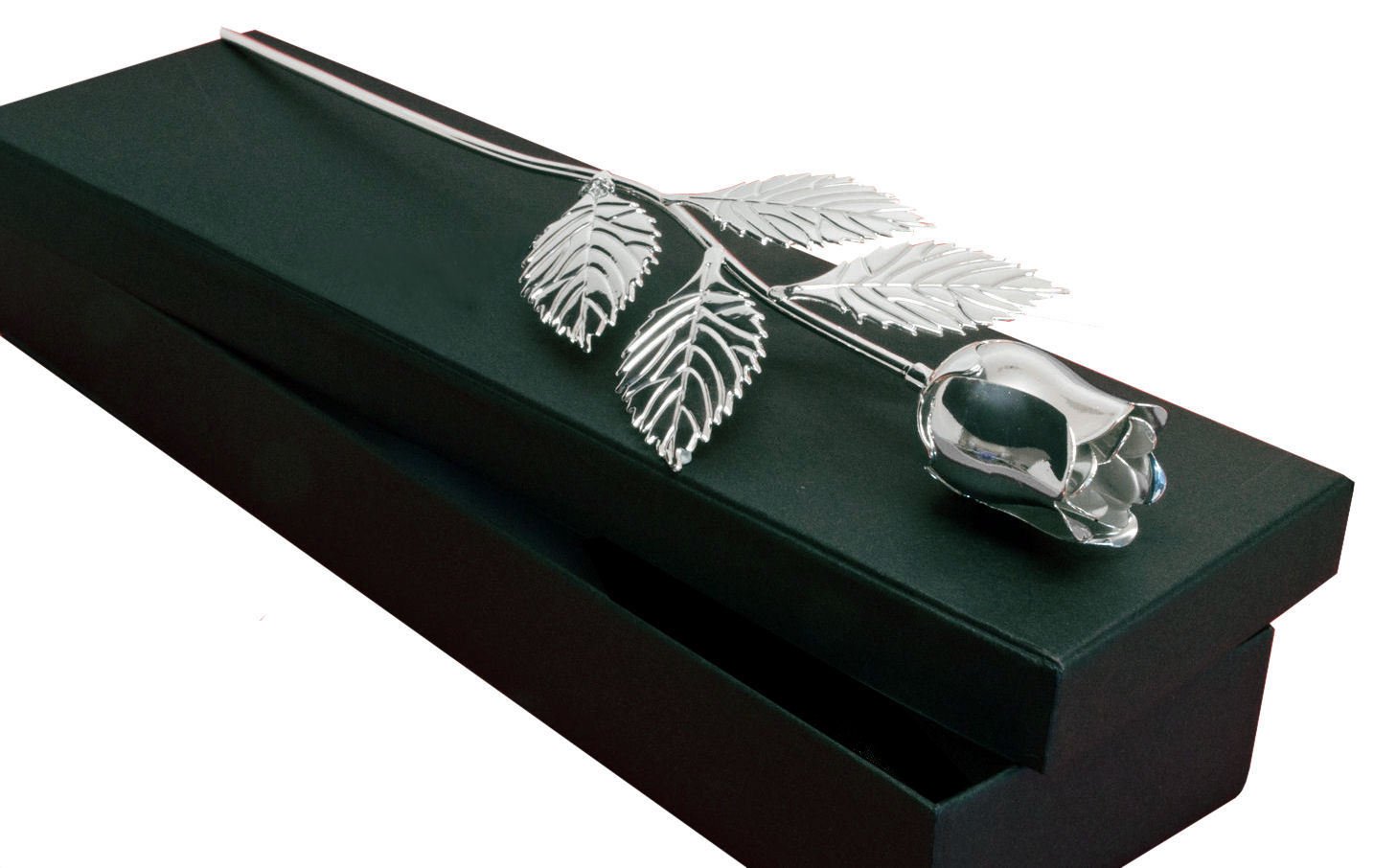 County Engraving Silver Plated Personalised 32Cm Rose Engraved Valentines Day (Silver Plated)