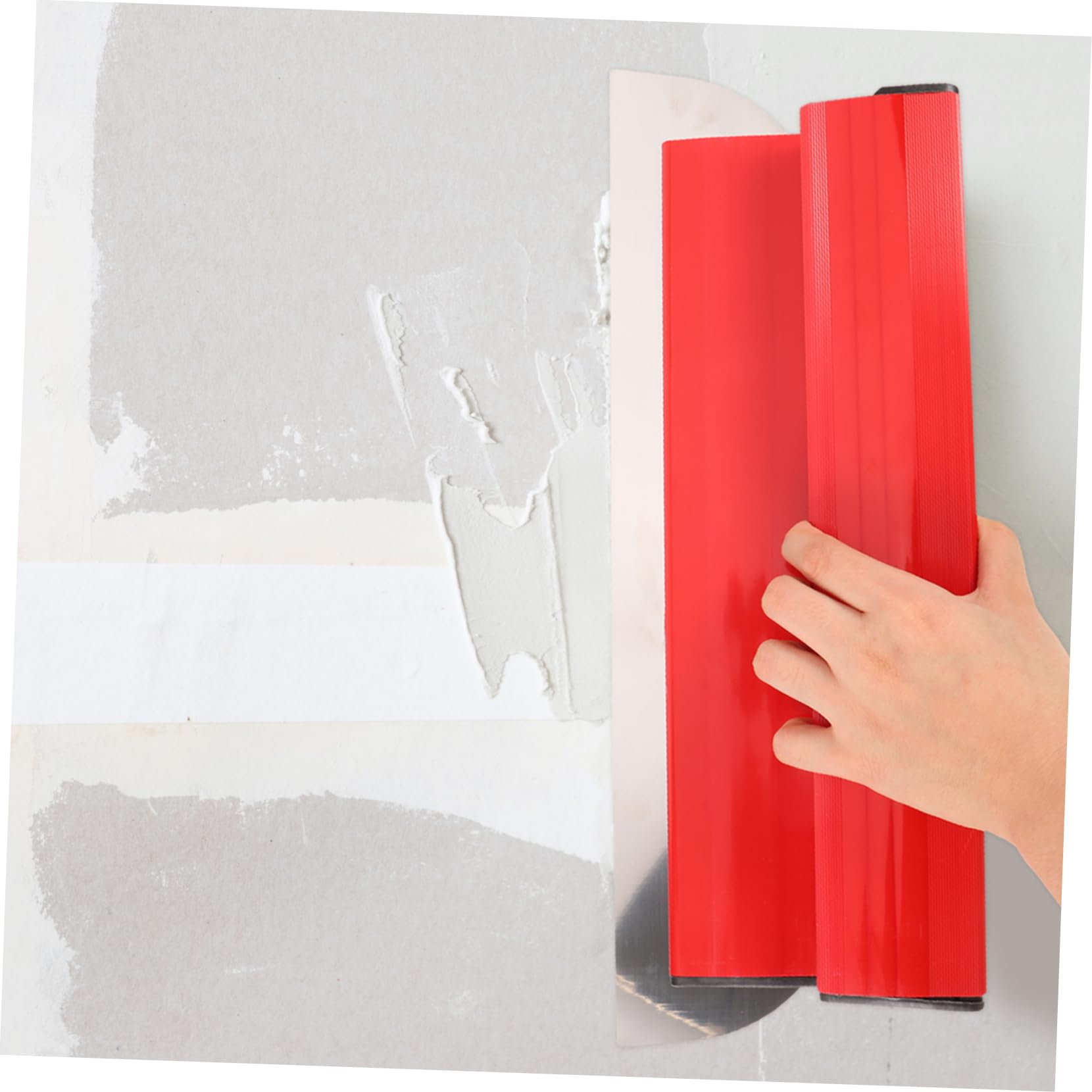 Spatola per Cartongesso in Acciaio Inox, Impugnatura Comoda, per Lisciare Pareti e Stucco in Casa, Set, Facile da Usare
