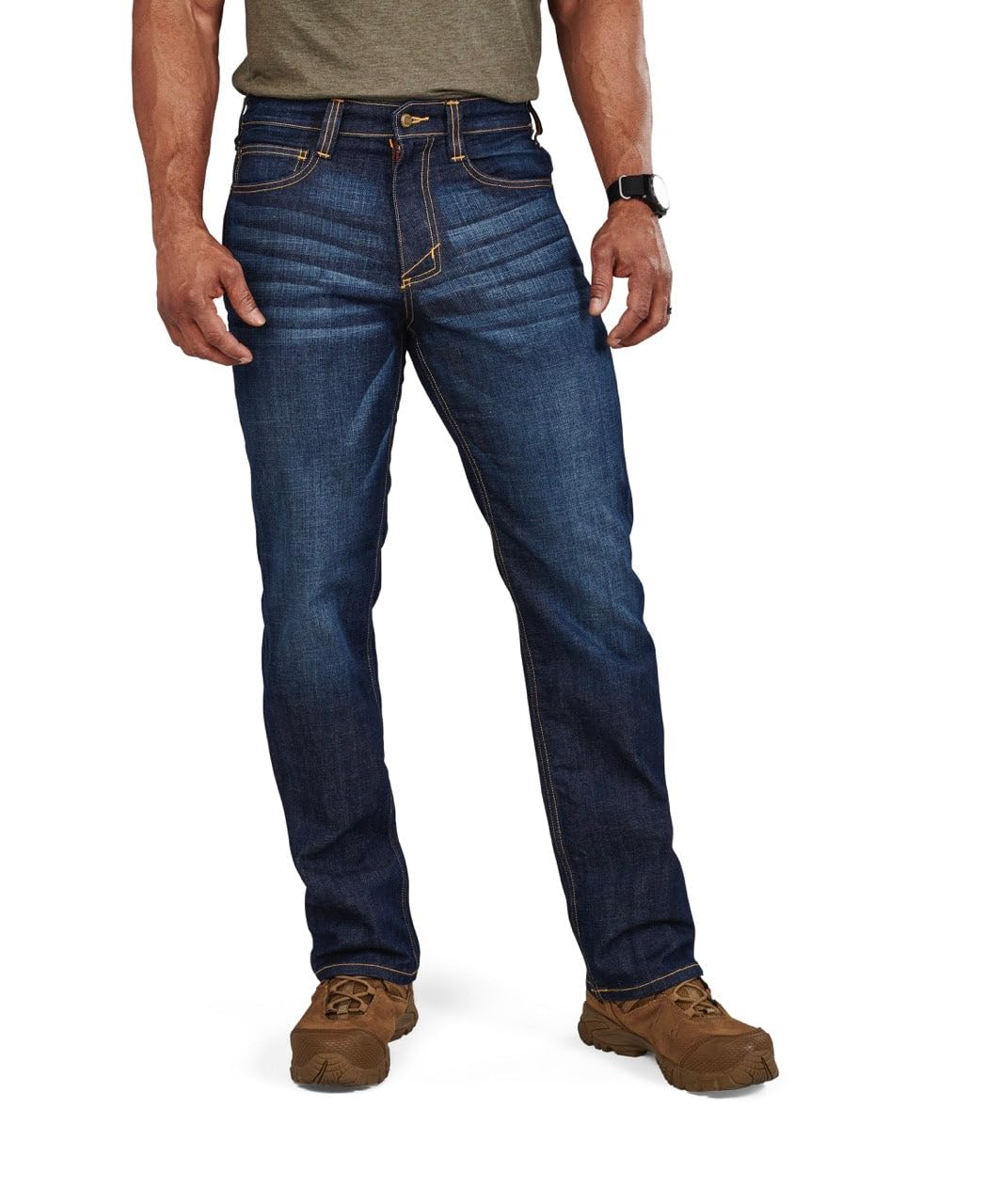 5.11 Tactical Men's Defender-Flex Regular Fit Jeans, 7 Pockets, Fitted Waistband, Style 74477