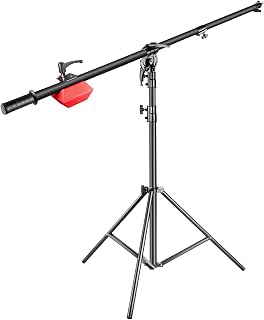 Neewer 10089717 Pro Lamp Boom Stand Max Height 71 inches/180 centimeters with 88 inches/224 centimeters Holding Arm, 8.8 pounds/4 kilograms Counter Weight,Red