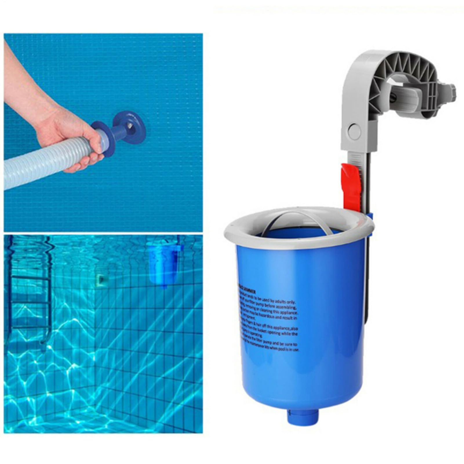 Genérico Skimmer Flotante para Piscina Montado en Pared Flotante Automático | Skimmer De Residuos De Agua Para Piscina Sobre Tierra Limpieza para Exterior Jardín Patio Diario Casa Hotel Apartamento