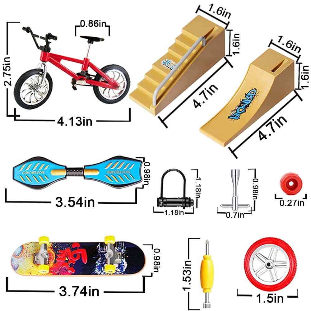 Fingerboard Skatepark, Finger Skate Park Kit For Kids Gift, Mini Finger