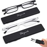 SKYOAK paquet de 2 Ultra Légèreté mince pliant Verres de lecture Femmes Hommes TR90 Lecteurs d'ordinateurs Portables Slim Flat Glaces