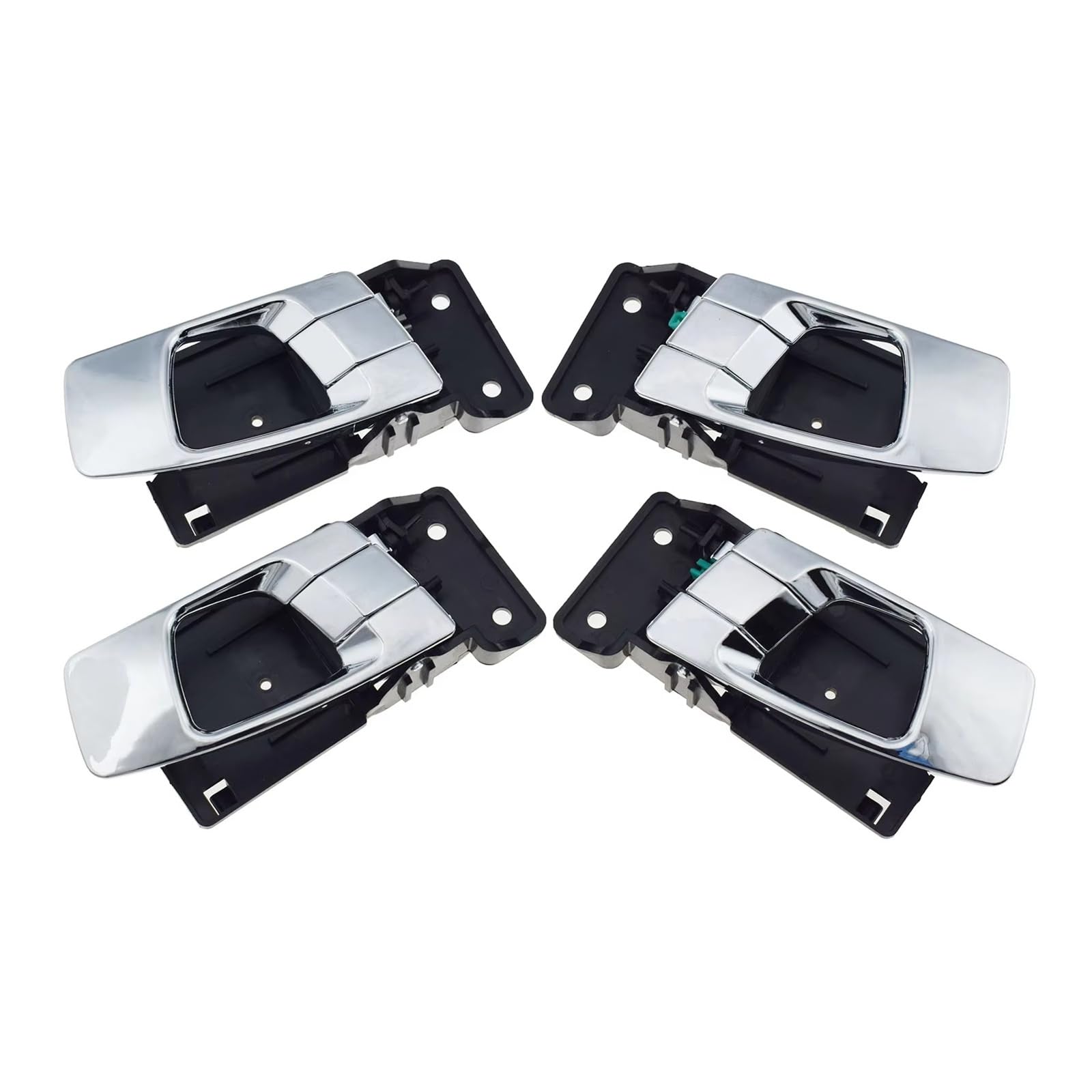 BYSKJZ Car Inner Door Handle for Kia for Carens for Rondo for Citra 2003 2004 2005 2006 Chrome Front Rear Left Right Inner Handle 0K2FA5933044 0K2FA5833044(4 Side)