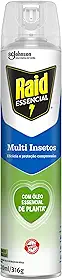 Raid Essencial Inseticida Aerossol Multi Insetos Frasco 420ml Spray