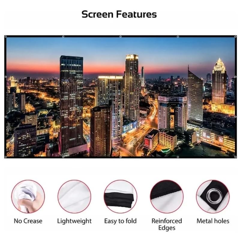 Screen 60 72 84 100 120 150 Inch Projector Screen miniatura 5