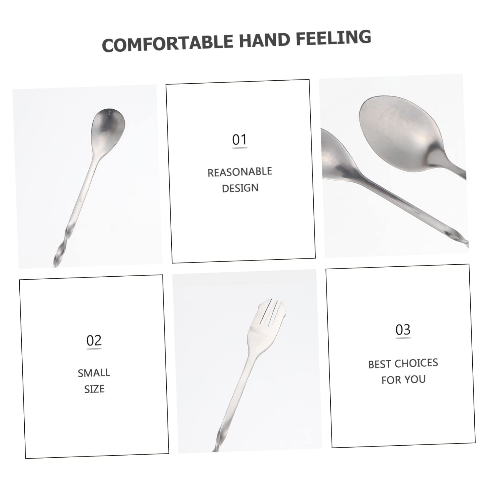 GLEAVI 2 Sätze Teiliges Rührlöffel Für Cocktails Praktische Mischlöffel Für Getränke Desserts Und Milchtee Spülmaschinenfest Für Zuhause Und Partys 4 Stücke * 2