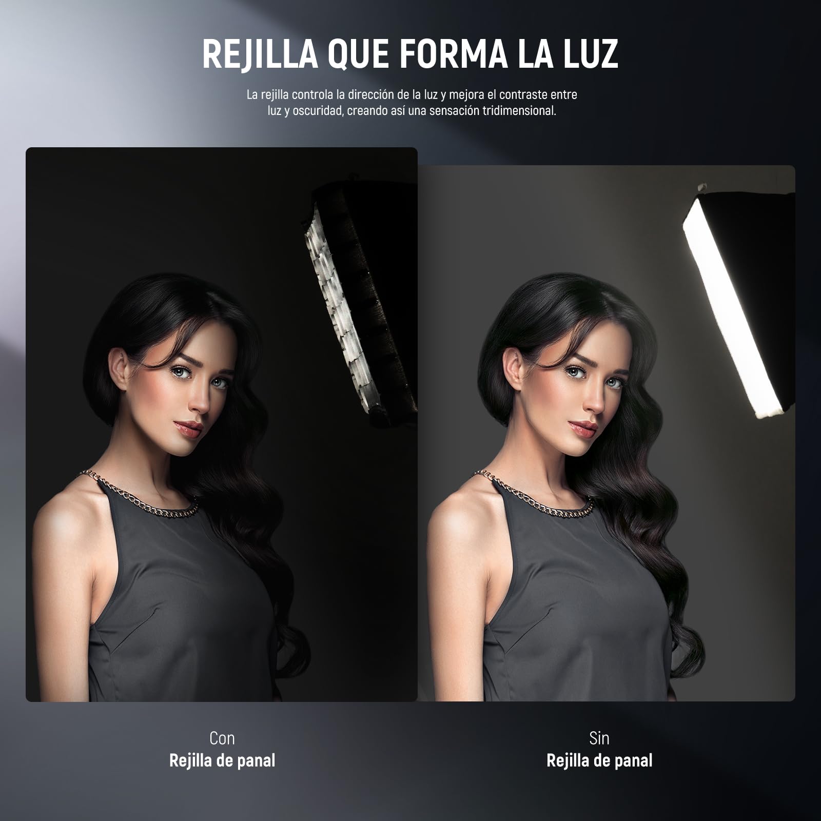NEEWER Difusor Softbox Actualizado para RGB PL60C Panel Luz de Video LED, 39x32cm Plegable con Rejilla/Bolsa/Capota Opaca, Sin Necesidad de Quitar Puertas de Granero Configuración para Luz Suave,NS6S