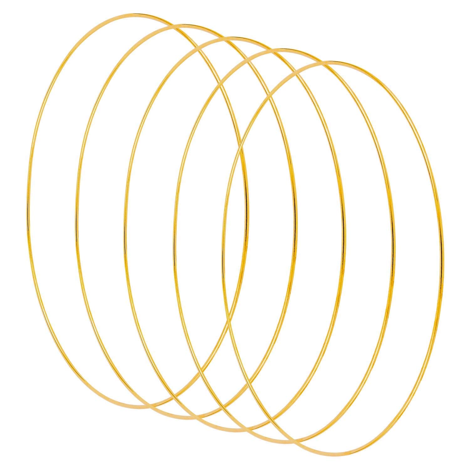 Yaromo 5 Pack 12 Inch Large Metal Floral Hoop Wreath Macrame Gold Hoop Rings for DIY Christmas Wedding Wreath Decor, Dream Catcher and Macrame Wall Hanging Crafts-image-10