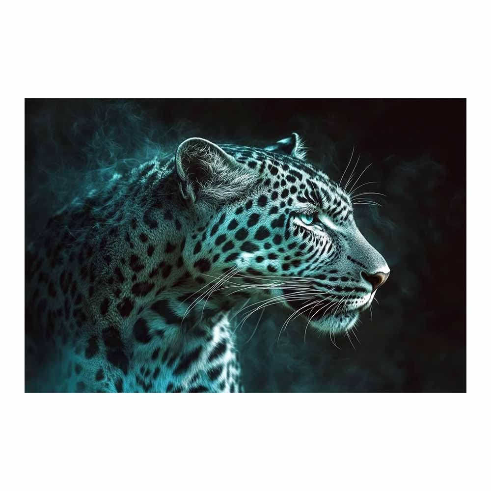 JOSUE Animal Canvas Wall Art Bathroom Leopard Artwork Landscape Painting Picture Modern Wall Art for Living Room Bedroom Home Office Kitchen Decor(Black 44)-70x100cm Unframed