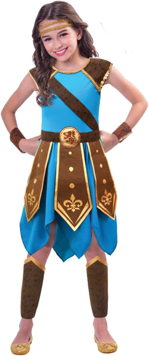 amscan set low (PKT) (9903201) Child Girls Wondrous Warrior Costume (9-10yr)