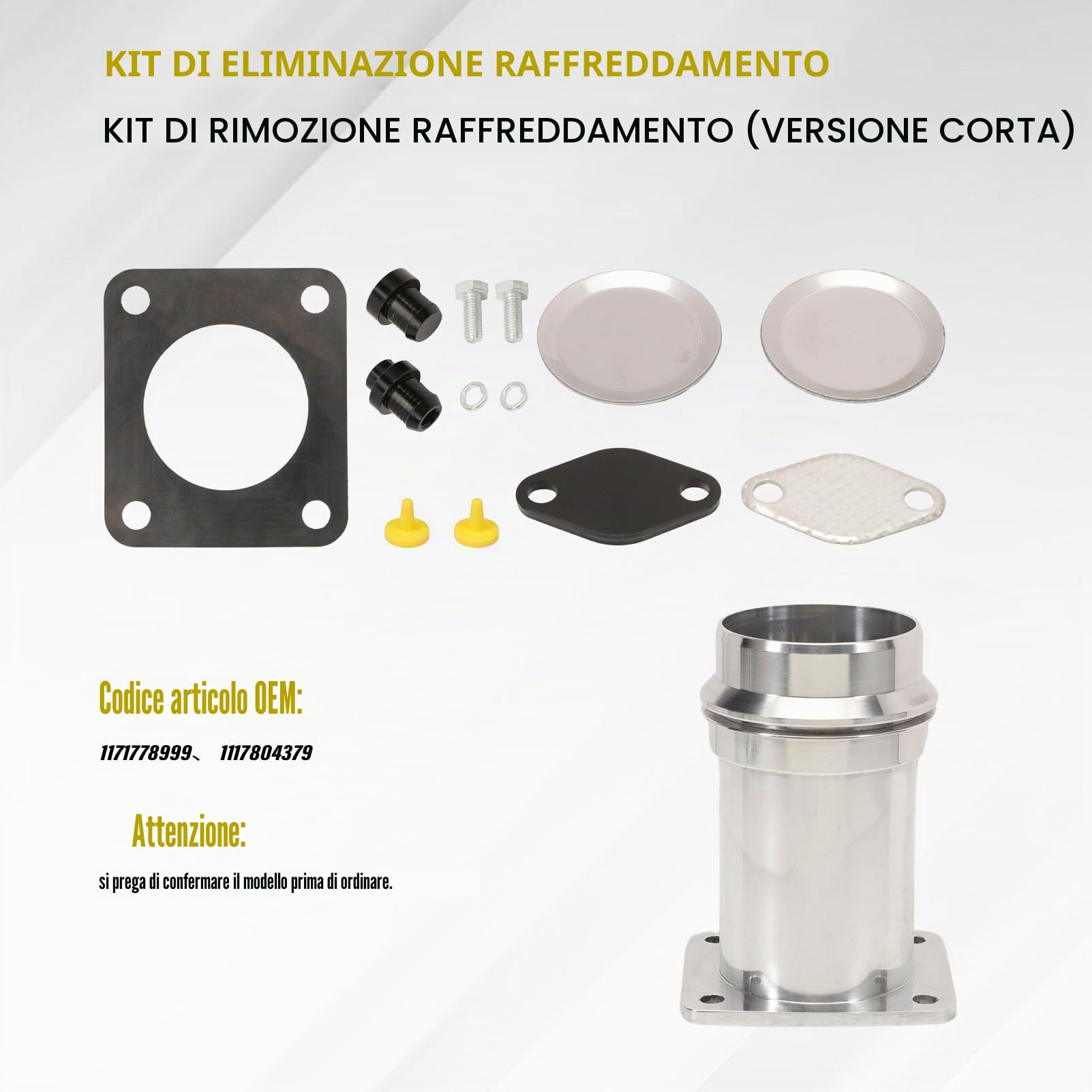 Kit valvola EGR regolazione per 3er E46 5er E60 E61 7er E65 kit di rimozione EGR per X3 E80 X5 E53 con motori 3.0 M57N2 1171778999 1117804379