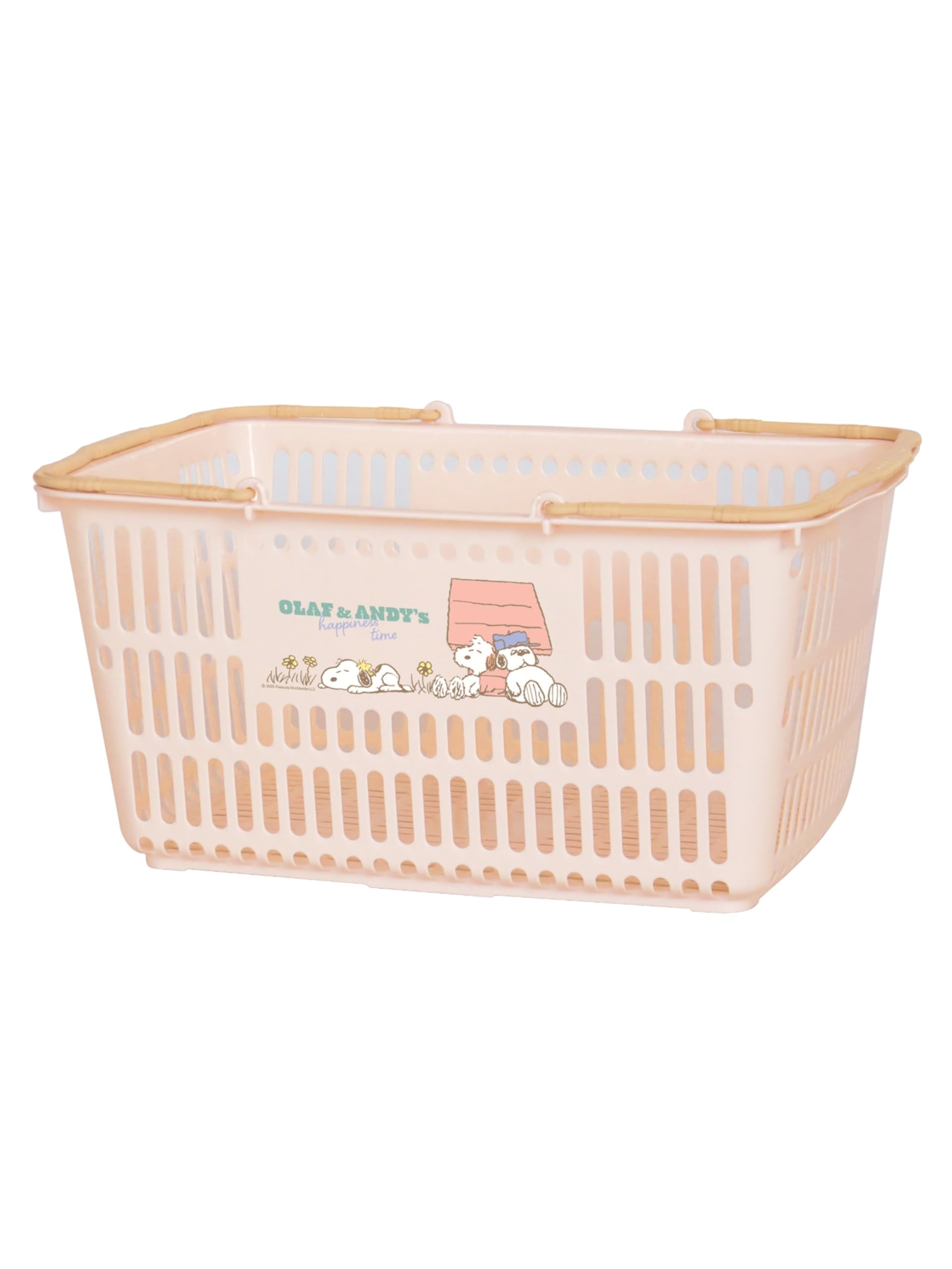 Amazon.co.jp: 錦化成 スヌーピー エコバスケット 31L ピンク カゴ