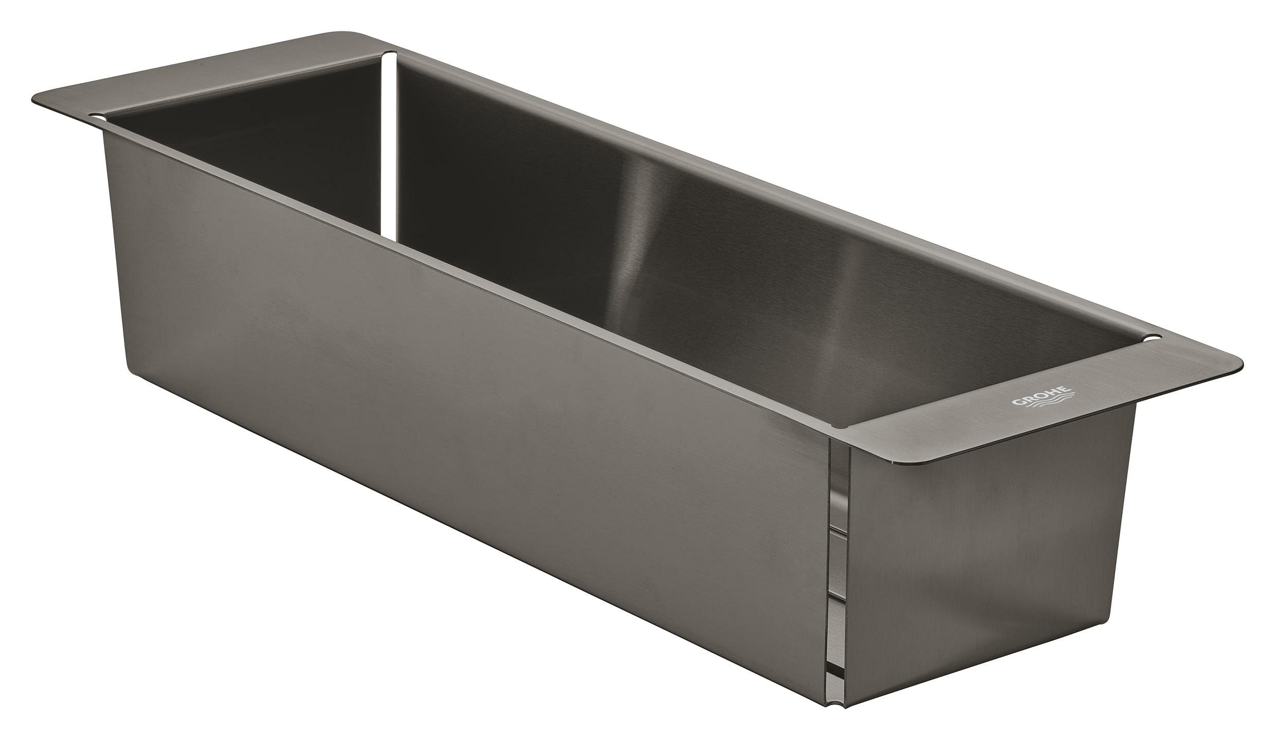 GROHE Sieb (Material: Edelstahl, spülmaschinenfest, korrosionsfrei, 490 x 150 x 100 mm), hard graphite gebürstet, 40853AL0