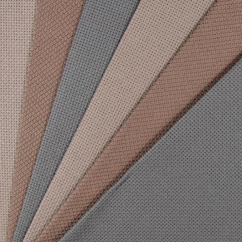 Image of KCS 6 pc of 12 inch x 18 inch(30cmx45cm) 14CT Counted Cotton Aida Cloth Cross Stitch Fabric (Coffee+Brown+Dark Grey)