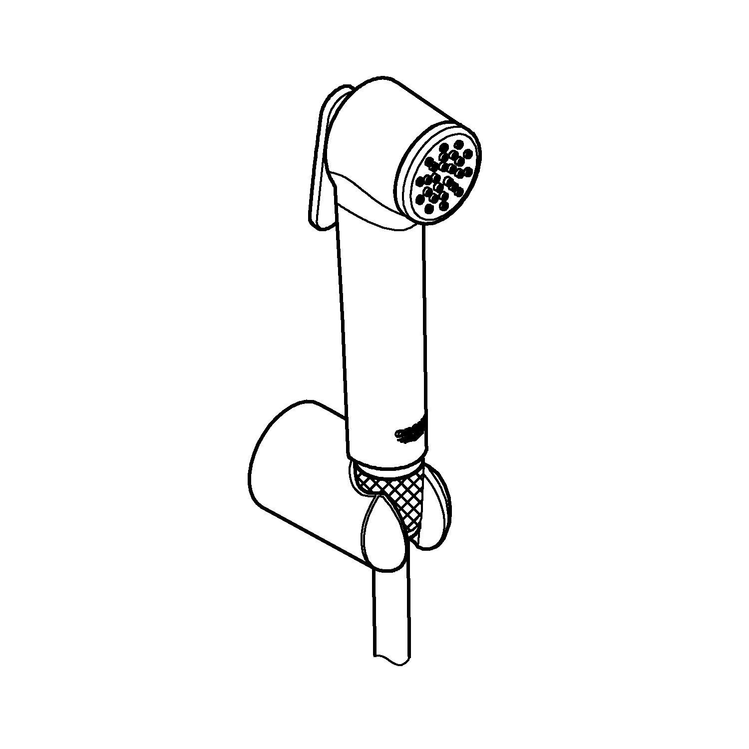 GROHE Tempesta-F Trigger Spray 30, Ensemble de Douche (Pommeau de Douche avec gâchette 1 jet, Support Mural et Flexible 1.25m), Economie d'Eau, Blanc, 26356Il0 (Import Allemagne)