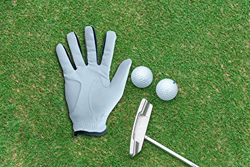 Bosser Men's Leather And Spandex Golf Gloves For Right Hand (For Left-Handed Player) Ergonomic- Size Ml #TOP4