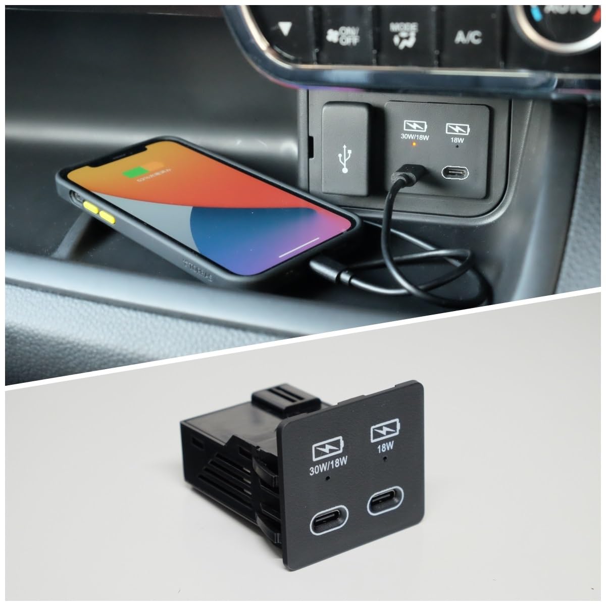 [UC PRODUCE]ホンダN-BOX専用 USB TYPE-Cスマホ急速充電…
