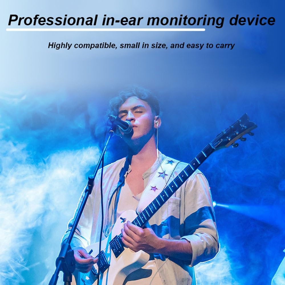 Sistema de Monitorización Inalámbrico Intrauditivo Profesional, 2,4G de Baja Latencia con Modos Estéreo/Mono – para Conciertos(Or Transmitter-Receiver Kit)