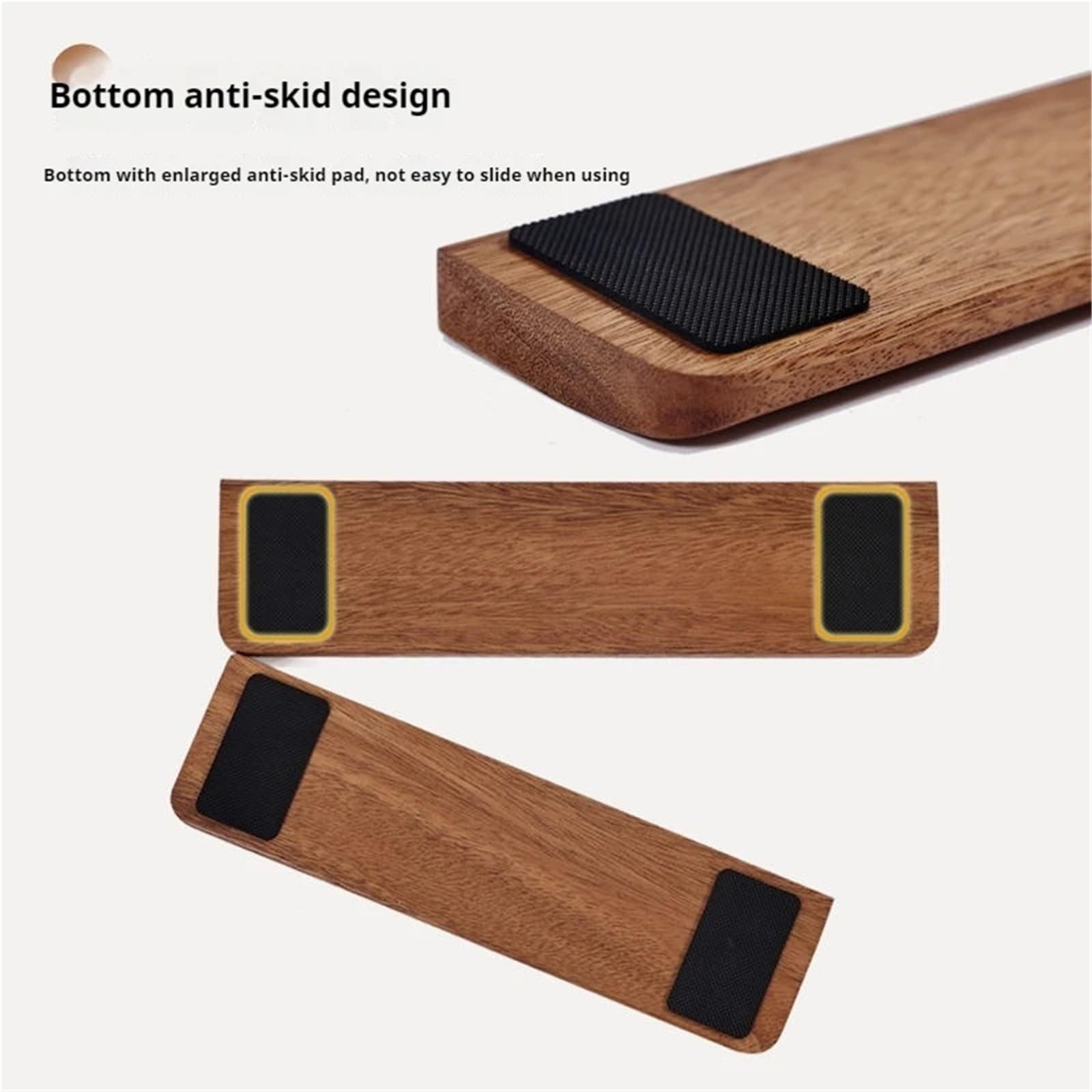 Repose-poignet en bois massif, repose-poignet ergonomique for clavier mécanique, 87/98/104/108 touches, compatible avec plusieurs tailles, personnalisable(36X8CM for 87 keys)