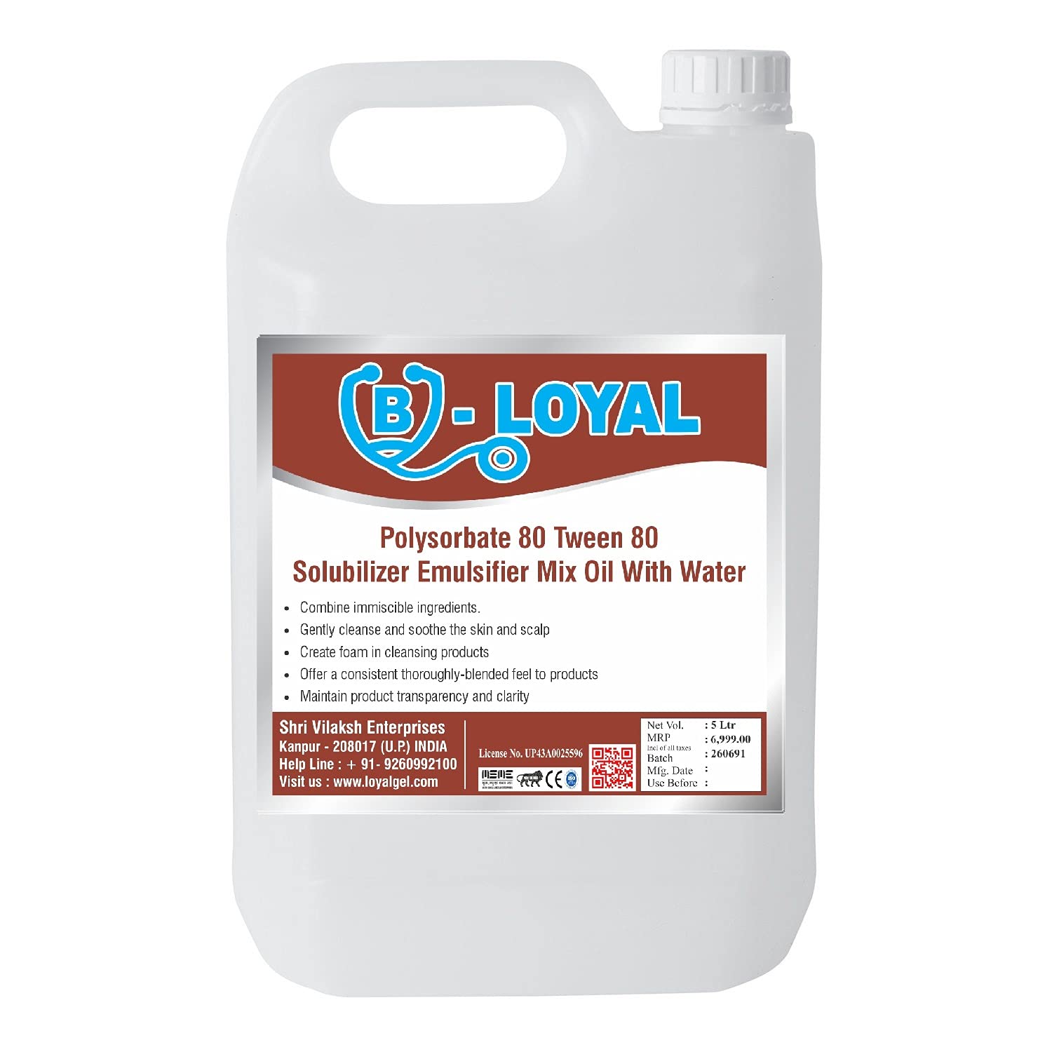 High-Quality Polysorbate 80 Tween 80 Emulsifier for Effective Surfactant Blends 5 Liter-image-8