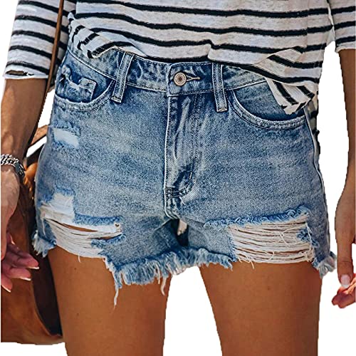 Short en jean décontracté pour femme finissant les tenues d'été inconfortables