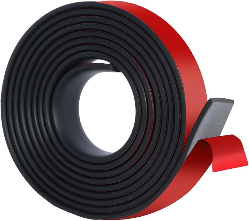 Storystore Öntapadós Neoprén Gumiszalag 25mm×1,5mm×3m - Fekete Tömítőprofil Szigeteléshez, Rezgéscsillapításhoz, Padlóvédelemhez, Csúszásgát