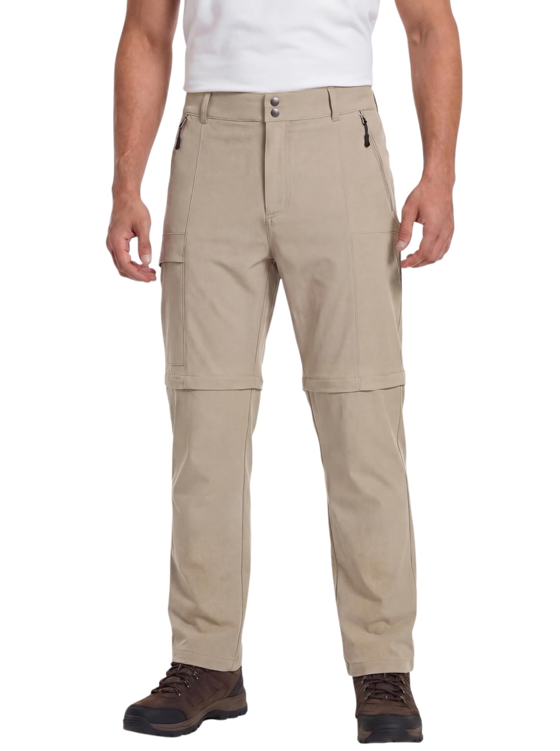 GymBrave Pantalon de Randonnée Homme Zip-Off, Léger et Respirant, Pantalon Outdoor Cargo avec Multiples Poches, Été, Trekking, Camping et Travail