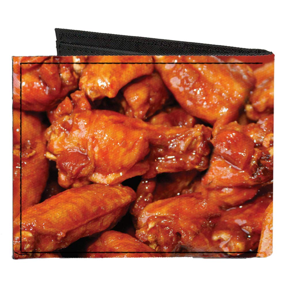 Buckle-Down Men's Standard Canvas Bifold Wallet Hot Wings, 4.0