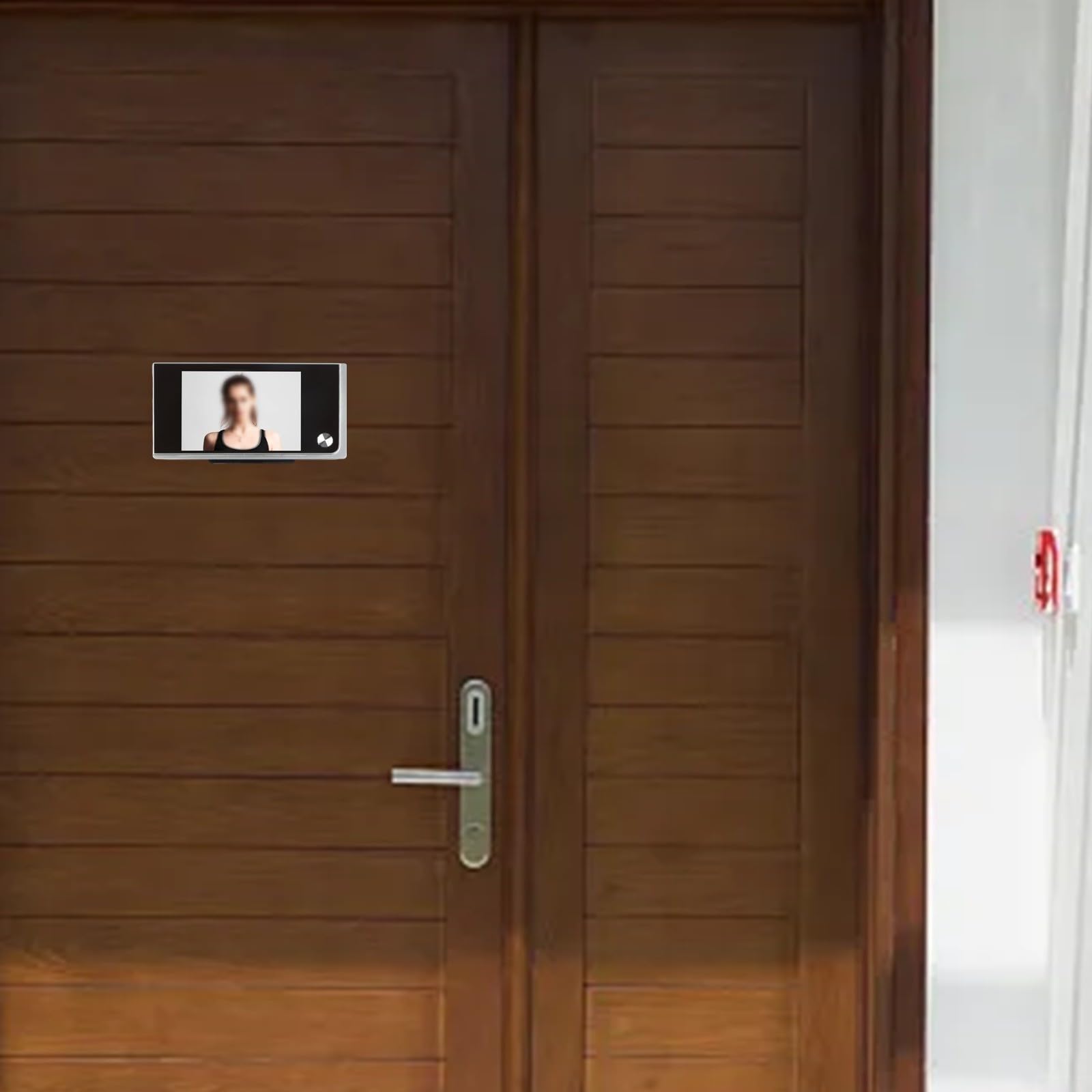 Cyfrowa kamera do drzwi 720P HD z dzwonkiem do drzwi, 3 5-calowe wyświetlacze wewnętrzne, jednostka zewnętrzna ze stopu cynku, konstrukcja odporna na manipulacje i szeroki kąt pokrycia