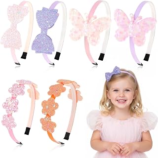 PATPAT® 6Pcs Colorful Shining Hairbands for Kids Girl, Sweetly Stylish Hair Band for Girls Kids Bow Butterfly Floral Headp... Price In India