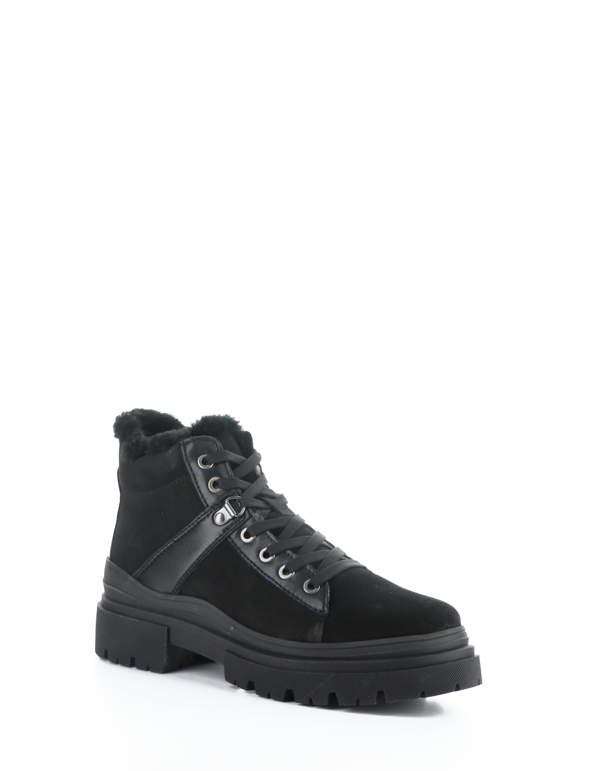 Bos Co Suede Feel Murta Faux Fur Lace Up Boots - River
