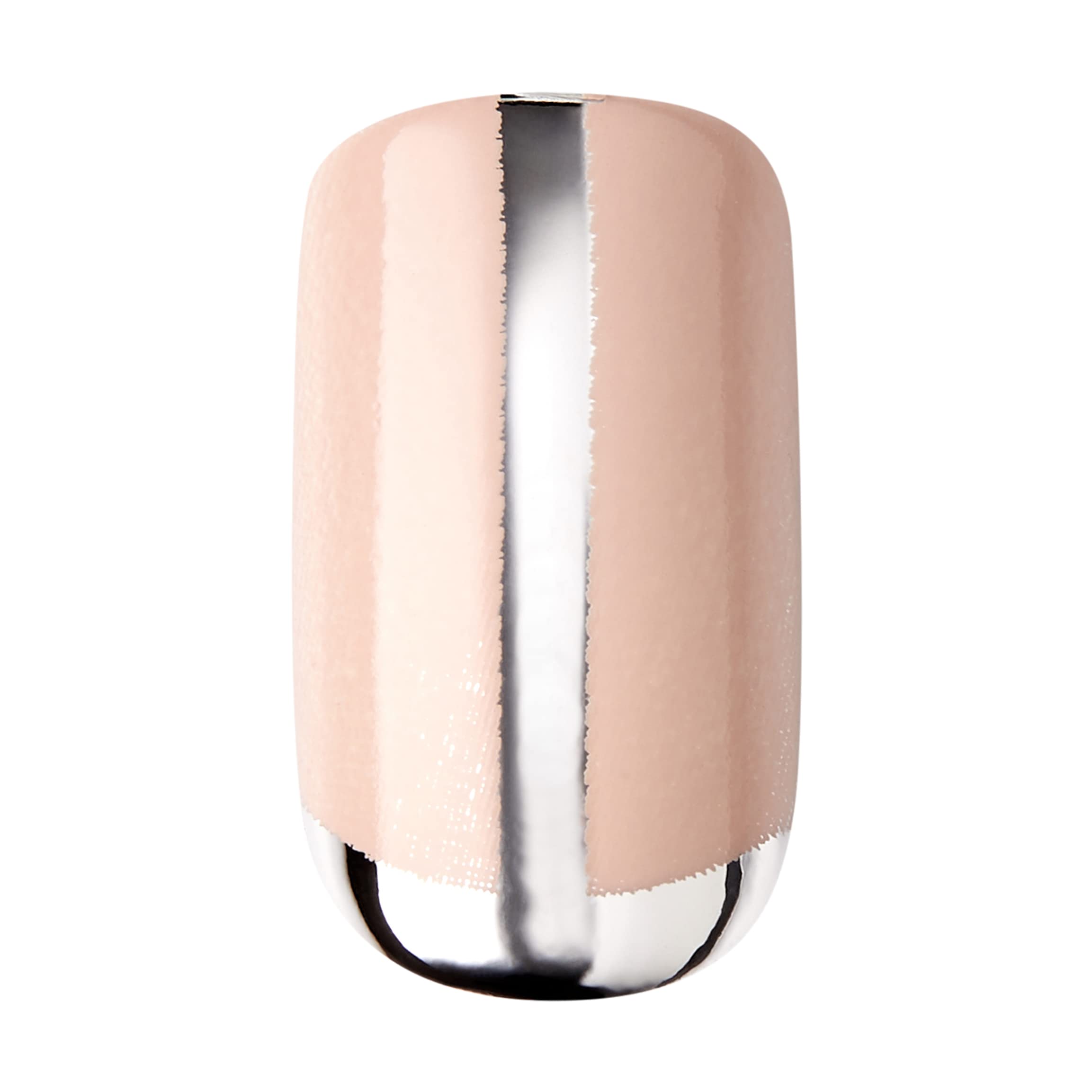 KISS imPRESS Manicure, Cloudy, sztuczne paznokcie samoprzylepne, kwadratowe, krótkie, z technologią PureFit, 30 sztucznych paznokci, mini pilnik, patyczek do skórek, instrukcja