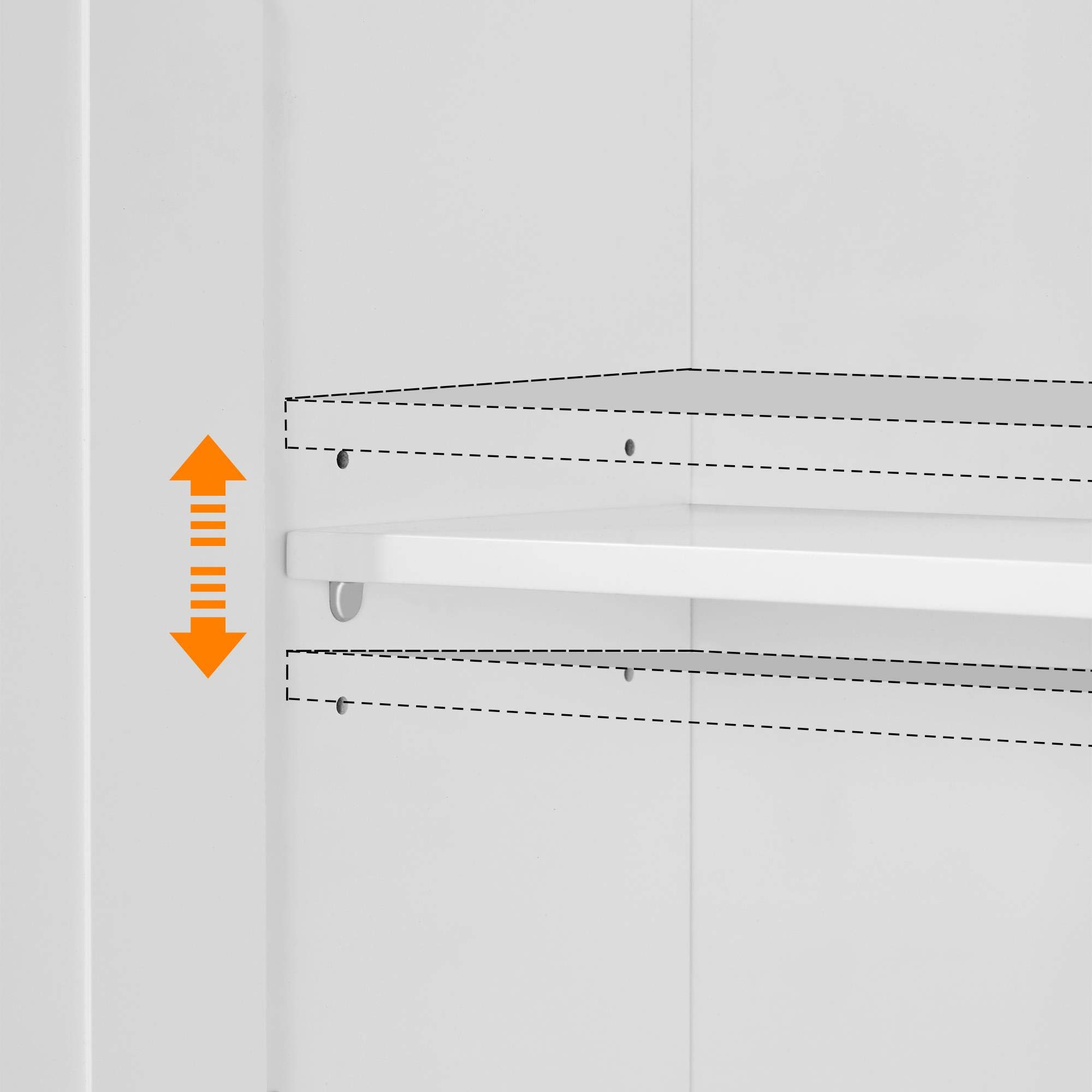 Yaheetech Over The Toilet Double Door Bathroom Storage