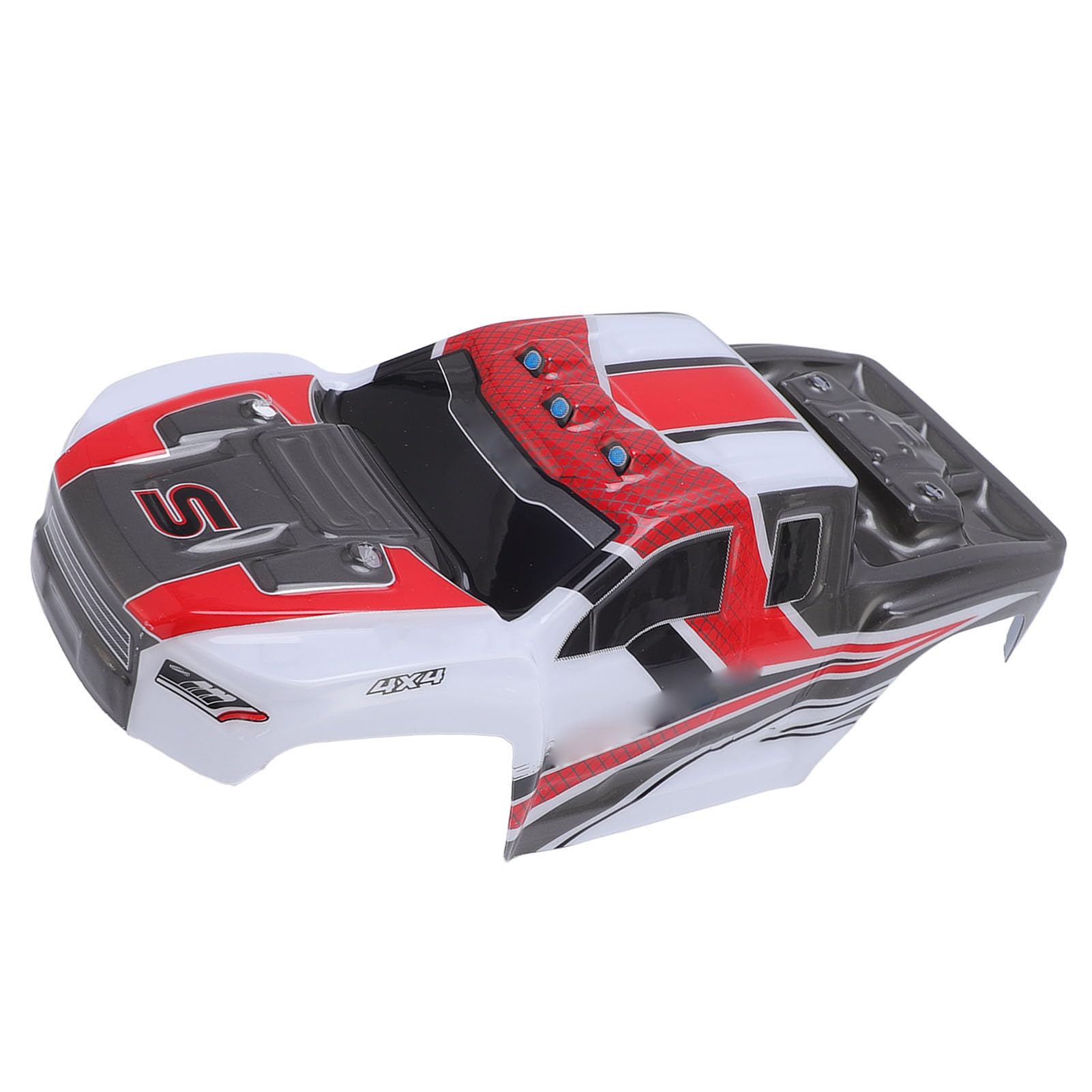 Drfeify RC Car Body Shell, Deformation Proof Lightweight Sporty Look PVC Replacement Shell, for Remote Control Car Spare Parts (Red