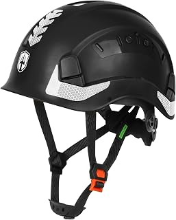 GREEN DEVIL Vented ABS Hard Hat Safety Helmet - ANSI Z89.1 Certified, Hi-Viz, 6-Point Suspension for Construction Workers Men Women