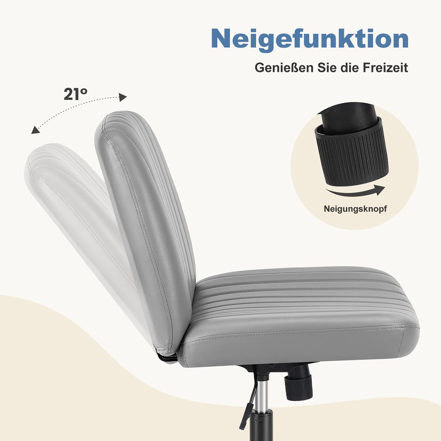DUMOS Sedia da ufficio senza bracciolo, velluto Teddy e comodo tessuto a rete Criss Cross Chair, con cuscino di seduta più ampio, adatta per uffici, camera da letto e soggiorno