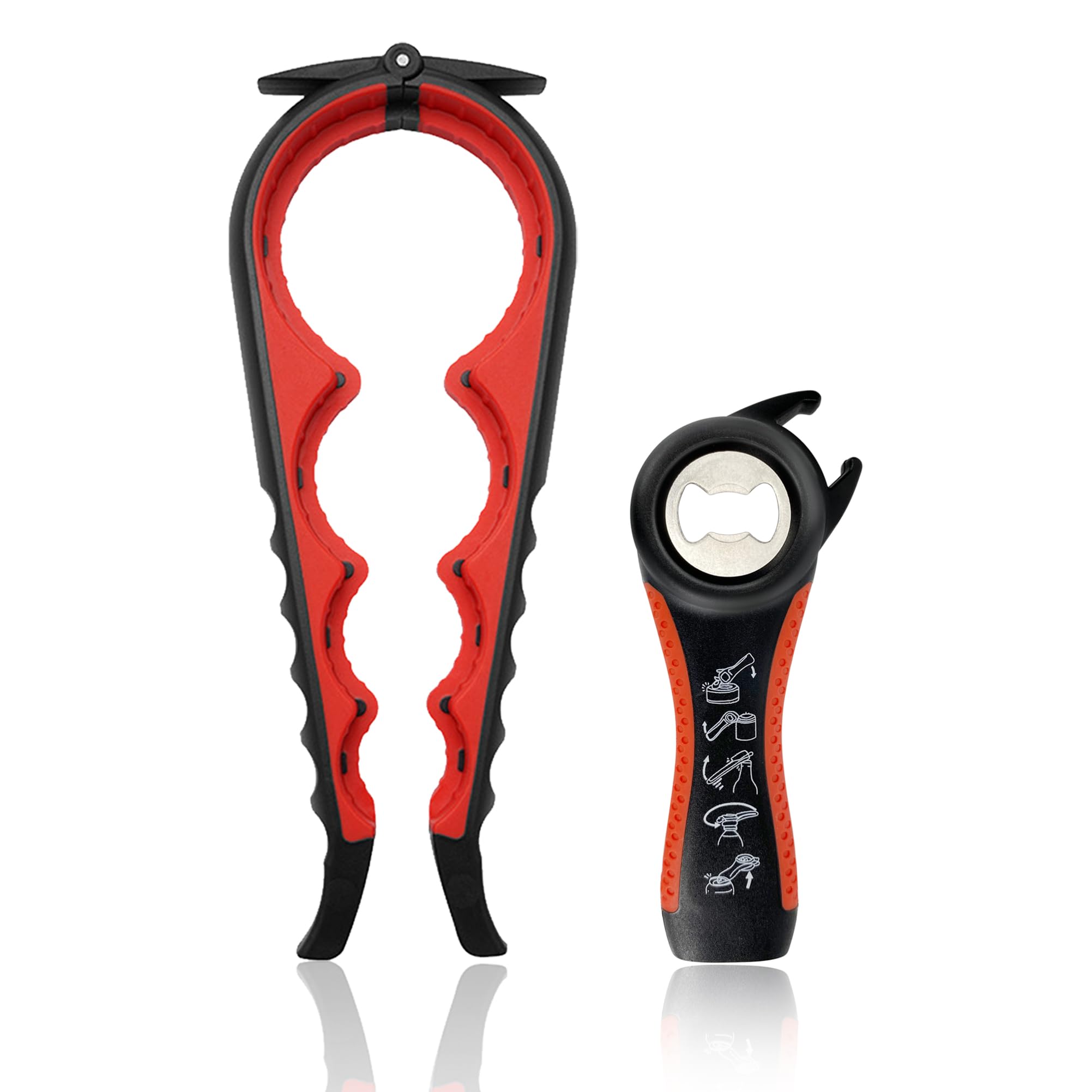 Jar Opener for Weak Hands, Seniors with Arthritis, 5 in 1 Multi Function Bottle Opener Lid Opener For Arthritic Hands