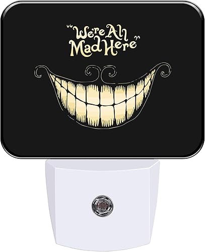 Luz nocturna de Halloween sonrisa enchufable lámpara de noche LED de pared con sensor inteligente del anochecer al amanecer lámpara para adultos