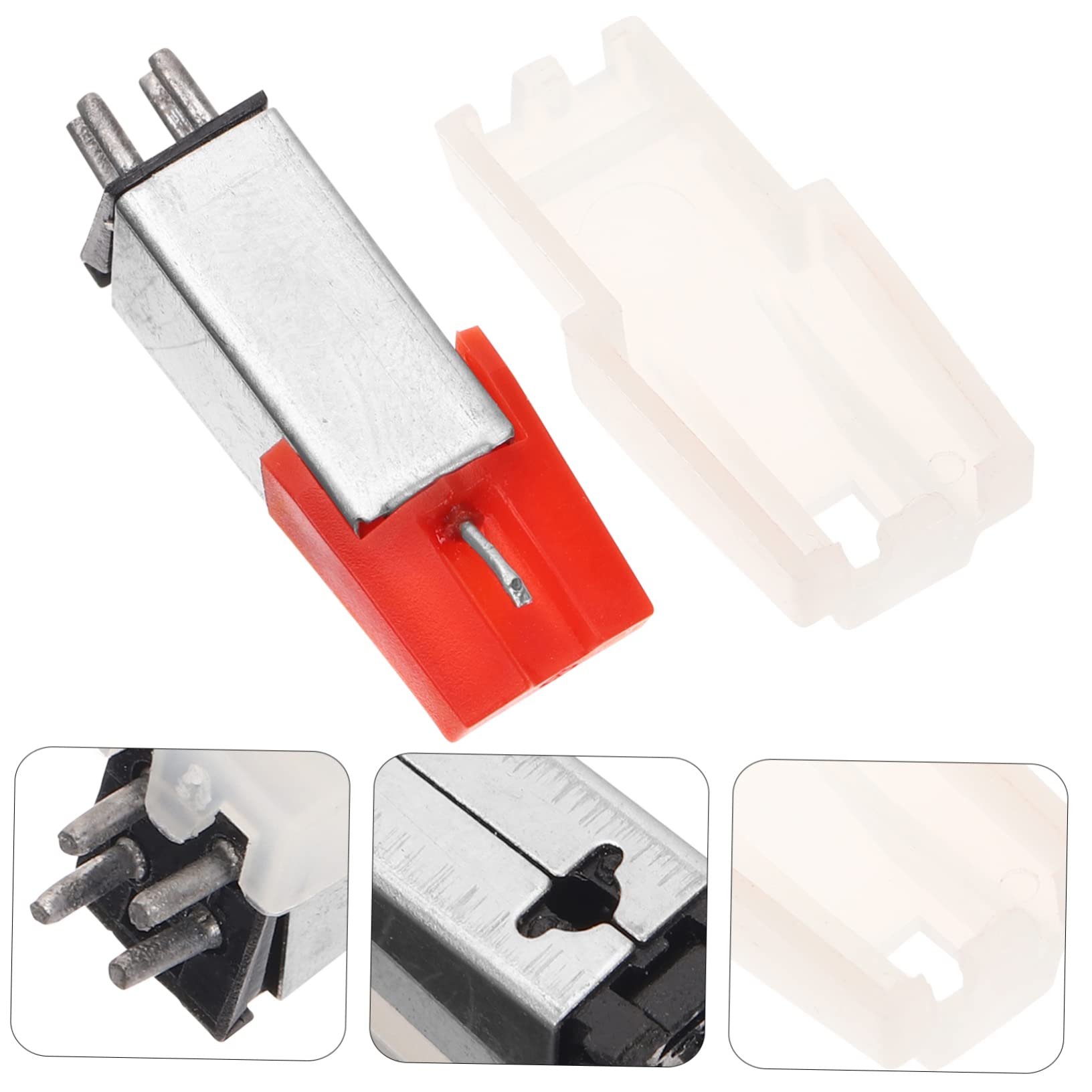 BESTonZON 4pezzi Turntable Stylus Needle Testina Magnetica Per Disco Vinile Puntina Di Ricambio Per Giradischi Accessorio Per Fonografi Facile Installazione e Suono