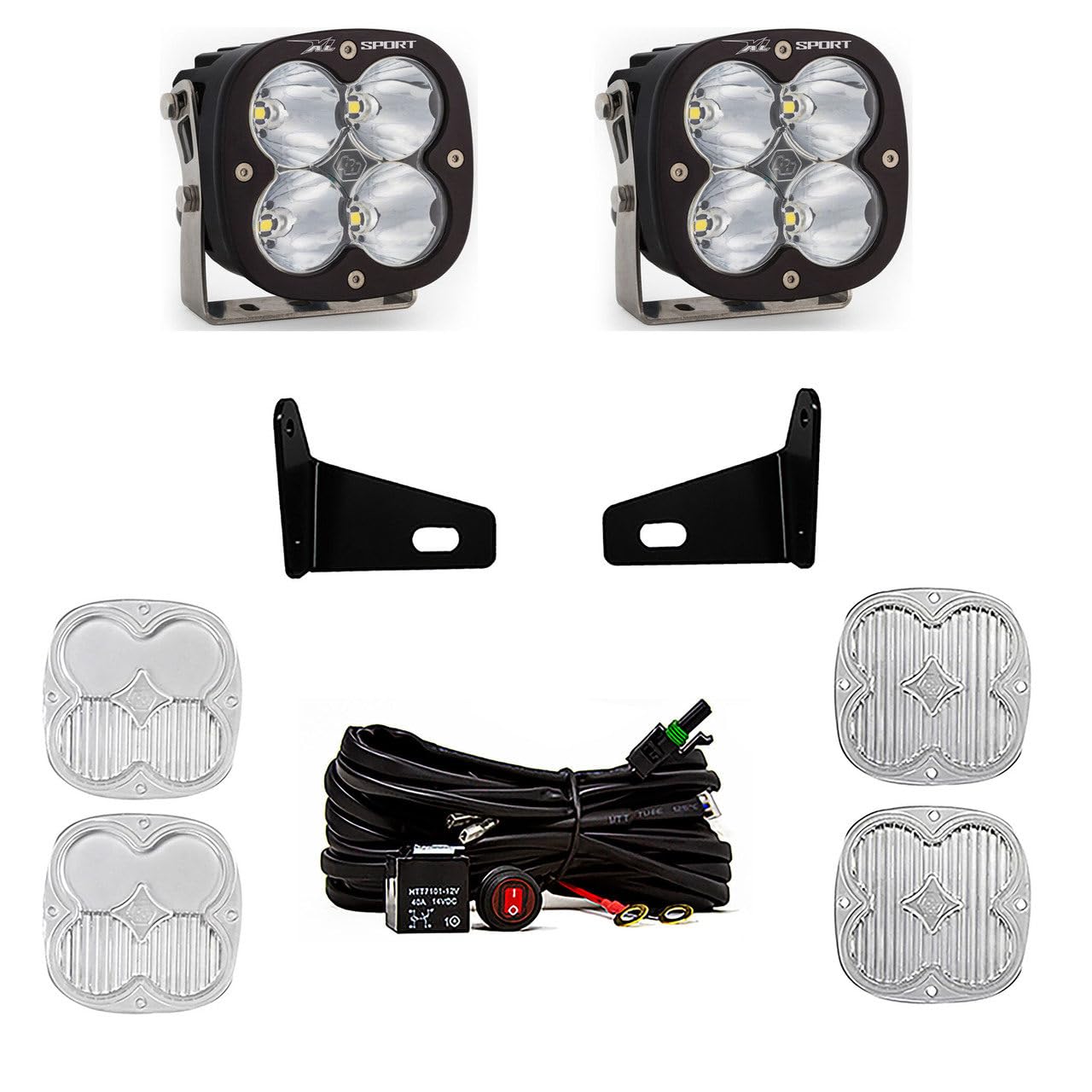 Baja Designs XL Sport LED A-Pillar Light Kit for Can-Am Maverick X3 2017-22 UTV (Driving/Combo; Clear)