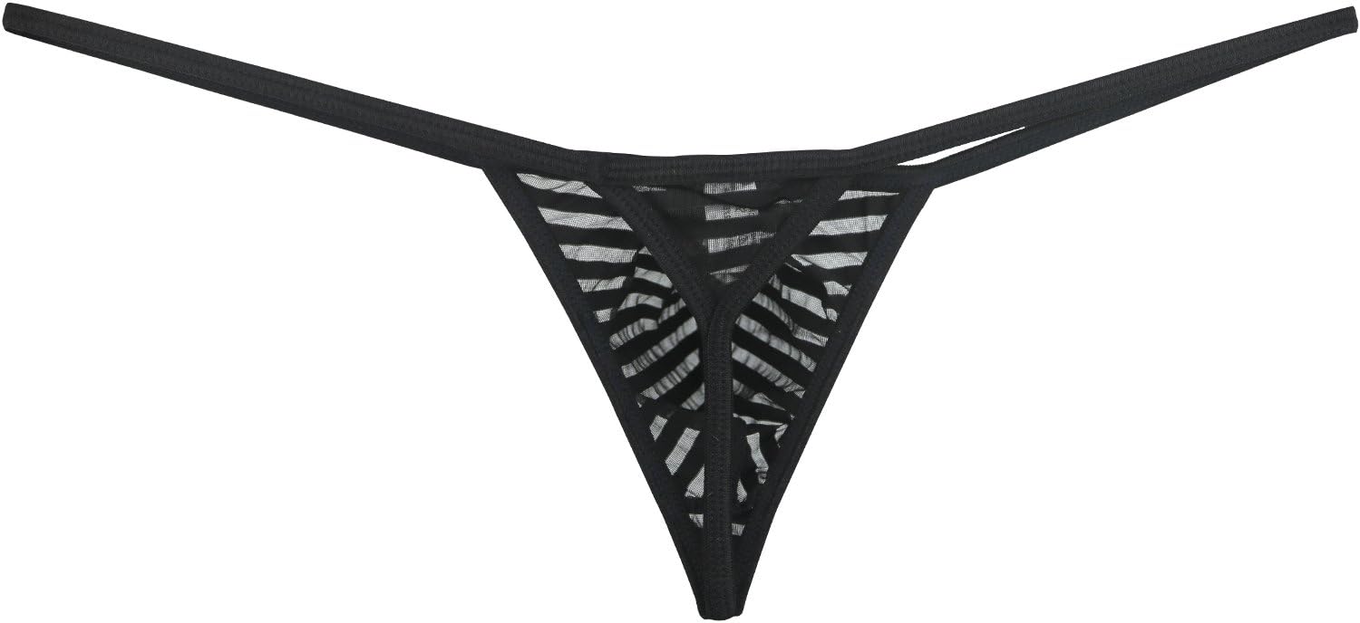 Men's See through G-string Underwear Low Rise String Thong Sexy Y-back Underpanties for Men