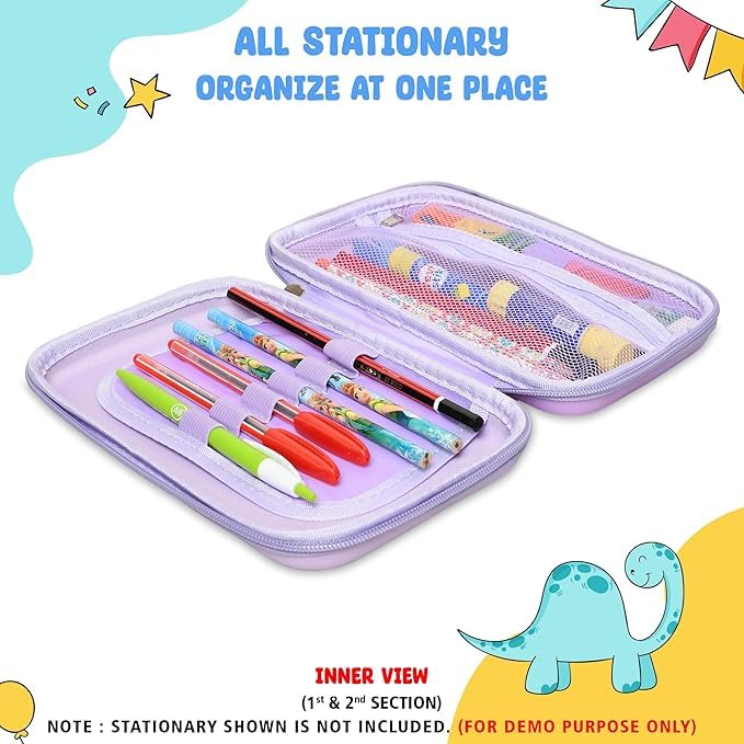 Image of Stylbase Cartoon Printed Pencil Case Shaped Pencil Pouch, Large-Capacity Pencil Case with Zipper, Multipurpose Pen & Pencil Pouch for School Supplies for Boys & Girls (Color May Vary) (Uni Jumbo)