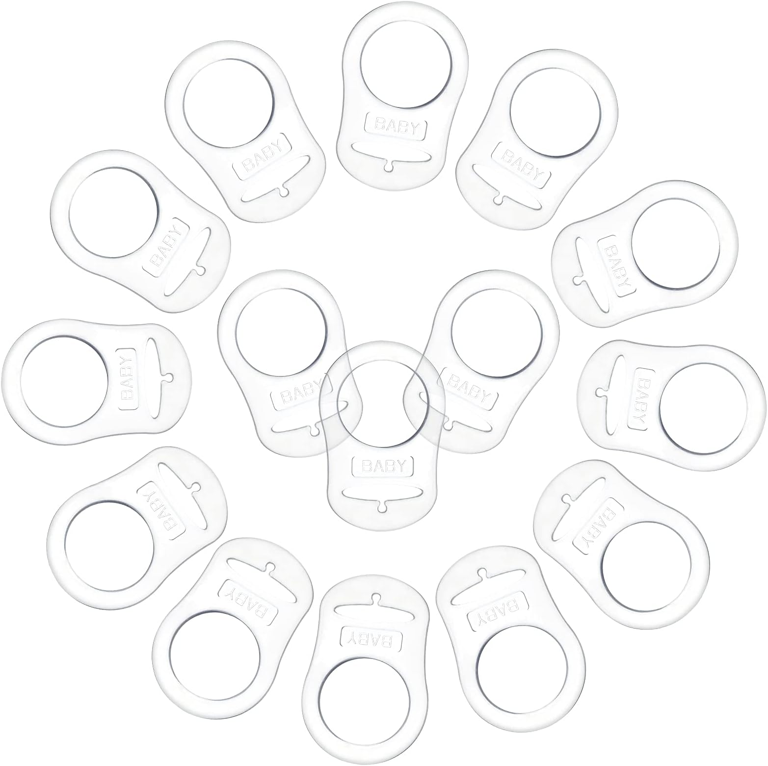 PUTSKA Pacifier Adapter Rings Silicone Adapter for Pacifier Holder and Clip MAM