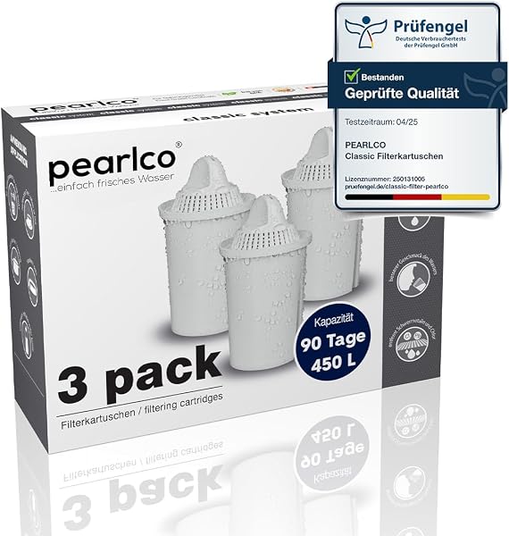 PearlCo Pack de 3 cartouches filtrantes Universal classic (compatible avec Brita Universal classic) - 1