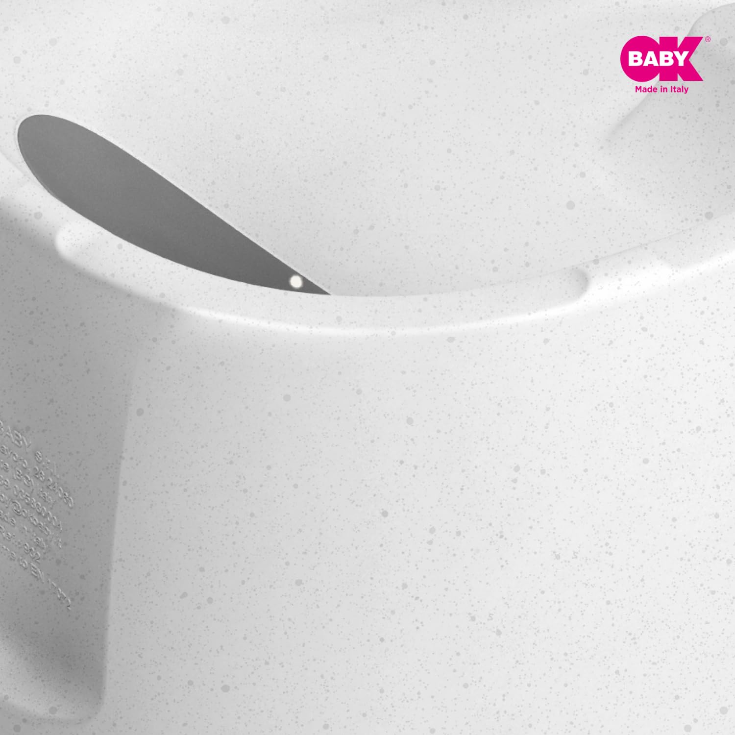 OKBABY Unica - Bañera 0-4 Años con Doble Uso, Termómetro Incorporado y Soporte Ergonómico - Bañera y Minipiscina para Niños - Granito