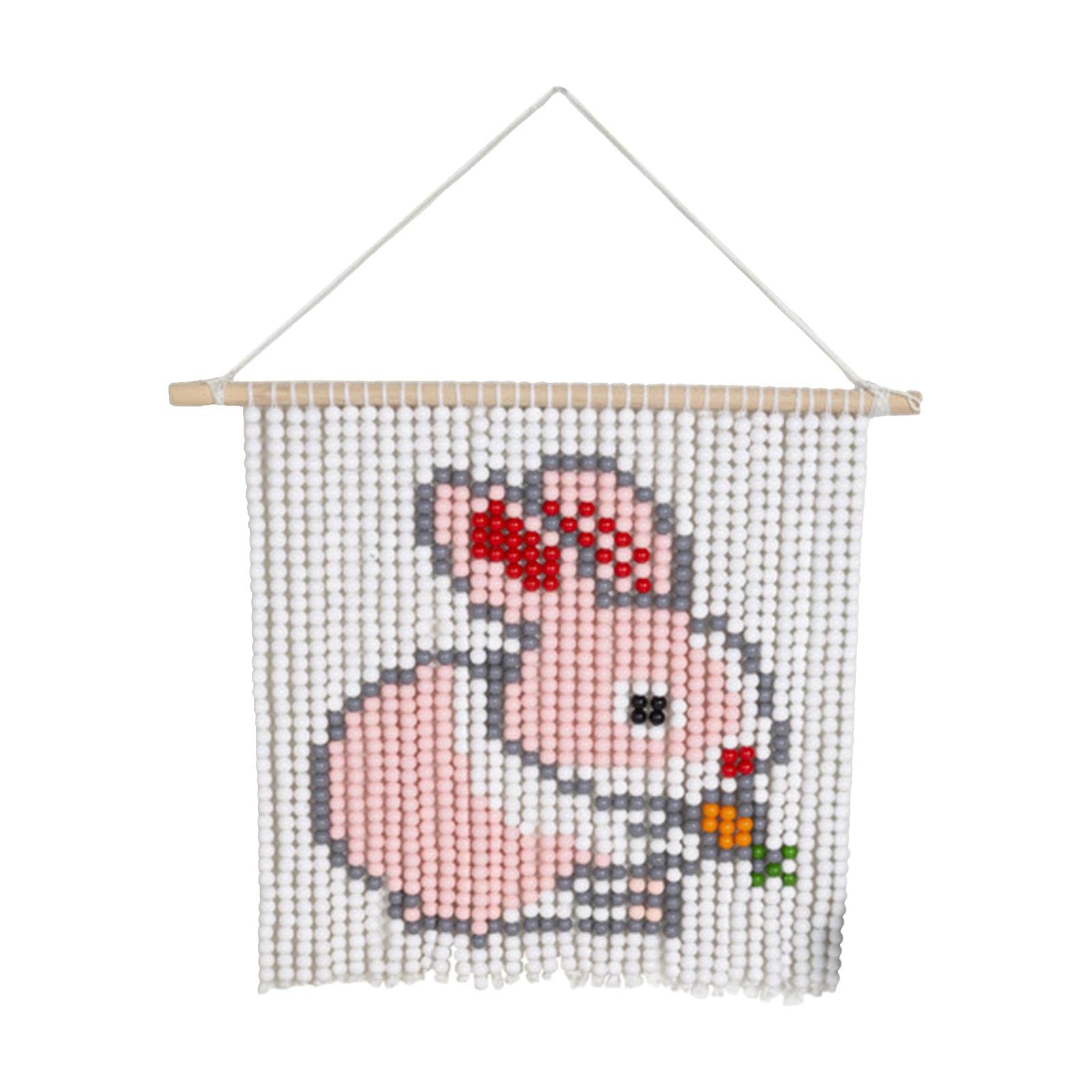HEAVENGLOW Bohemian DIY Wood Beads Tapestry Handmade Material Kit Wedding Dorm Decor Rabbit | Crafts | Art Supplies-picture-26