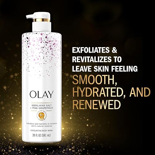 Miniatura 6 de Olay Jabón corporal exfoliante y revitalizante con sal del Himalaya, pomelo rosa y vitamina B3, 17.9 onzas líquidas (paquete de 2)